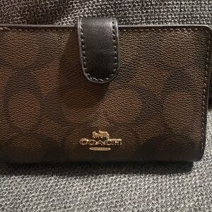 Coach Dark Brown Signature Wallet